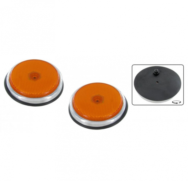 Side reflector front (amber) including seal (Per Pair) Bus USA 8.1967 until 7.1969